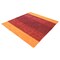 Edge Collections - 10' x 10' - Orange - Contemporary Hand Knotted Wool Area Rug - 1 Piece